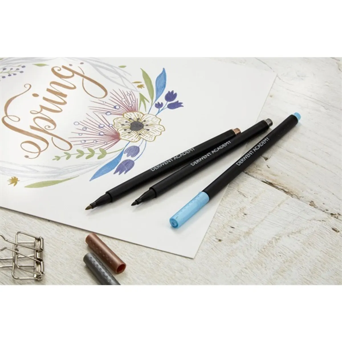 Derwent Academy 8db-os metál színű filckészlet #2