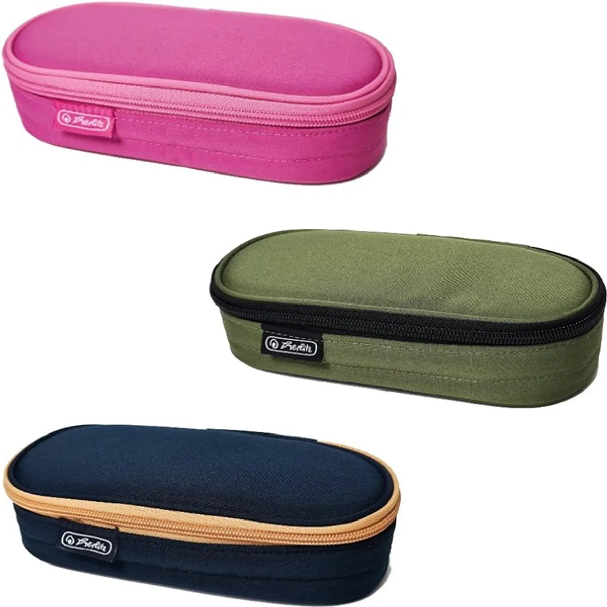 Herlitz  Fresh Colors ovális  1-klapnis, 1 cipzáras zsebbel tolltartó #1