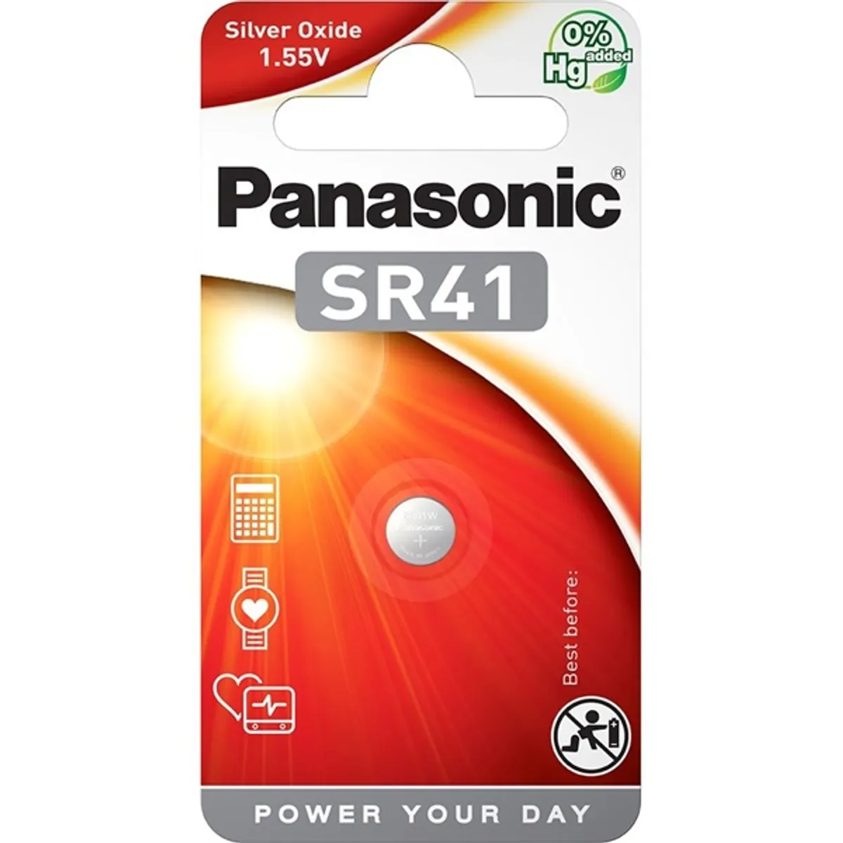 Panasonic SR-41 1,55V ezüst-oxid gombelem 1db/csomag #1