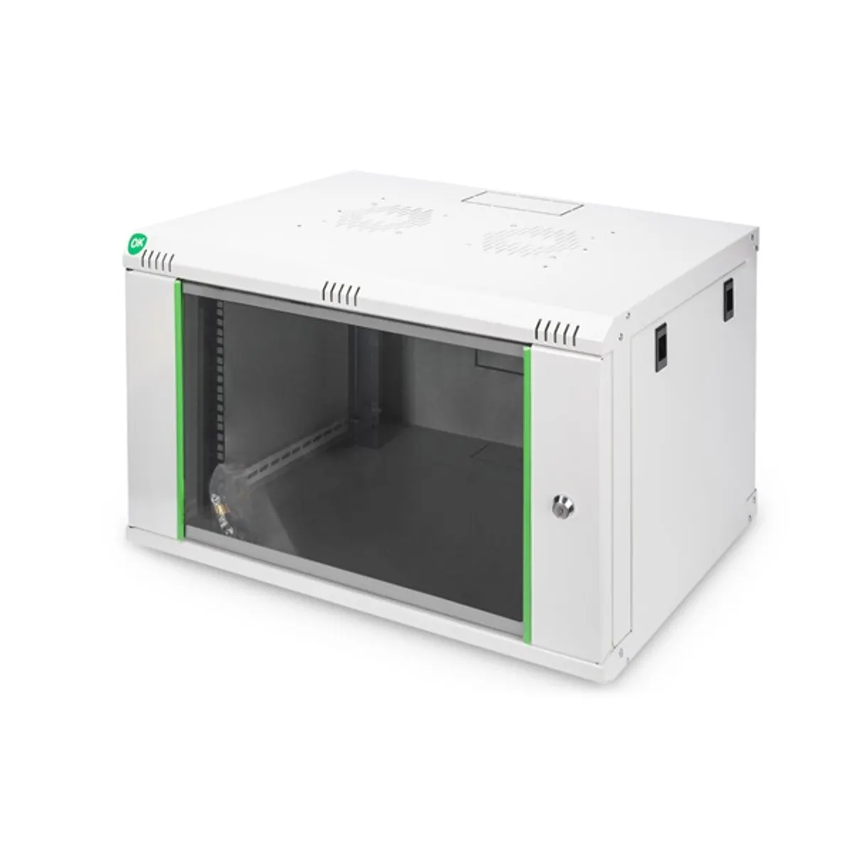 DIGITUS Dynamic Basic 19" 7U 389x600x450mm üvegajtós szürke fali rack szekrény #1