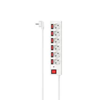 Hama 00223157 6-os,túlfeszültésg elleni védelemmel, külön kapcsolóval,6+1, fehér hálózati elosztó #1