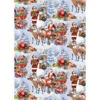 IRIS Karácsonyi tekercses csomagolópapír,  200x70cm, különböző mintákkal, 60g/m2 #2