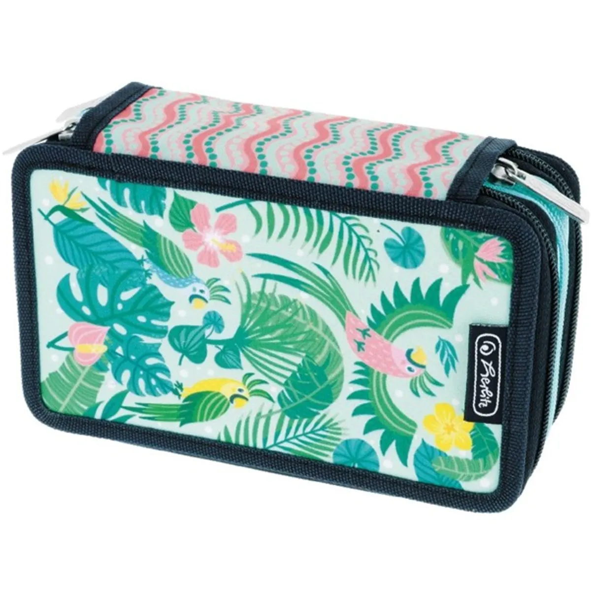 Herlitz Mechanic 3 emeletes 31 részes töltött  tolltartó #1