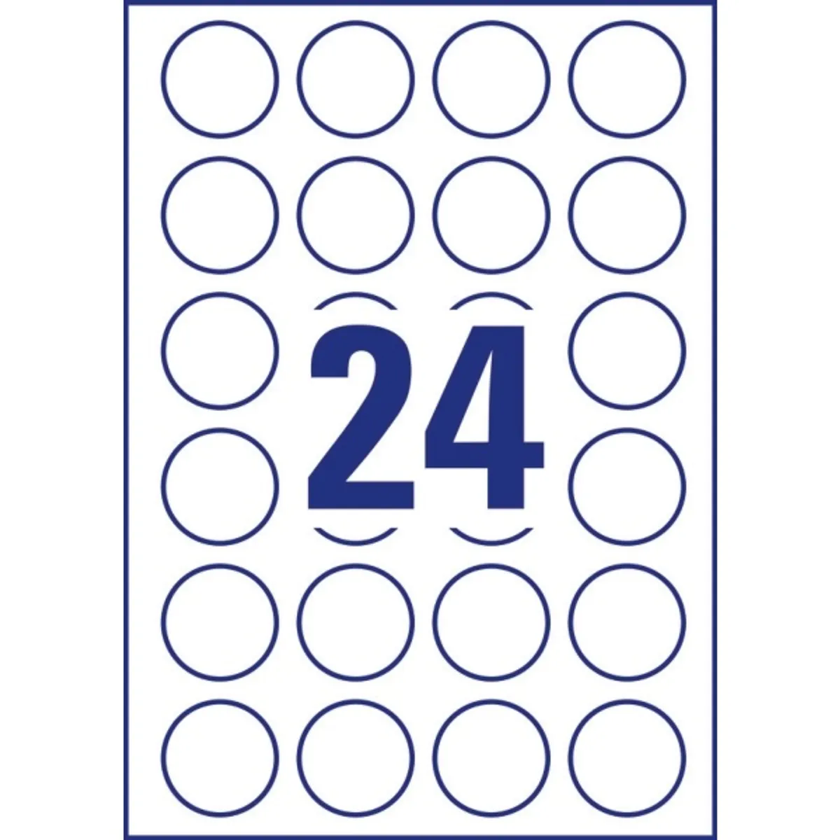 Avery L3415-10 40mm átmérőjű 240db-os fehér kör alakú öntapadó etikett #3