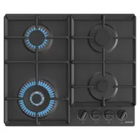 Gorenje GW641BFB fekete, beépíthető, gáz, főzőzóna: 3 +1 wok égőfej, beépíthető méret: 56cm, főzőlap