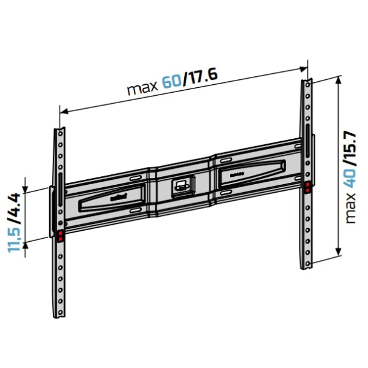 Meliconi Flatstyle FS600 DW 50"-86" fix fali TV konzol #5