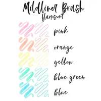 Zebra Mildliner Brush Fluorescent 5db-os kettős végű ecset marker #3