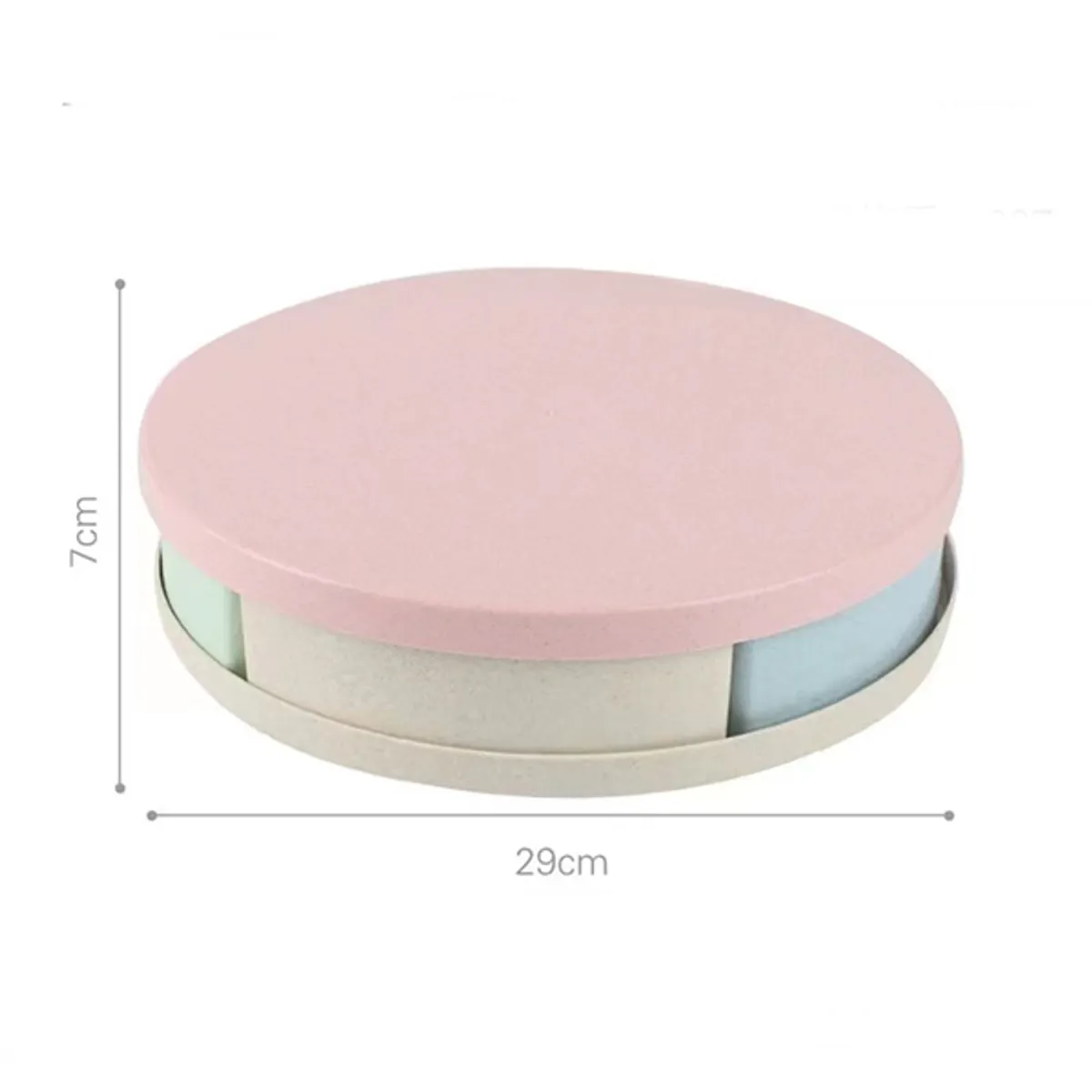 TOO KT-124 vegyes színekben búzaszalma műanyag cukorkás tál fedővel, 29×29×7cm #2