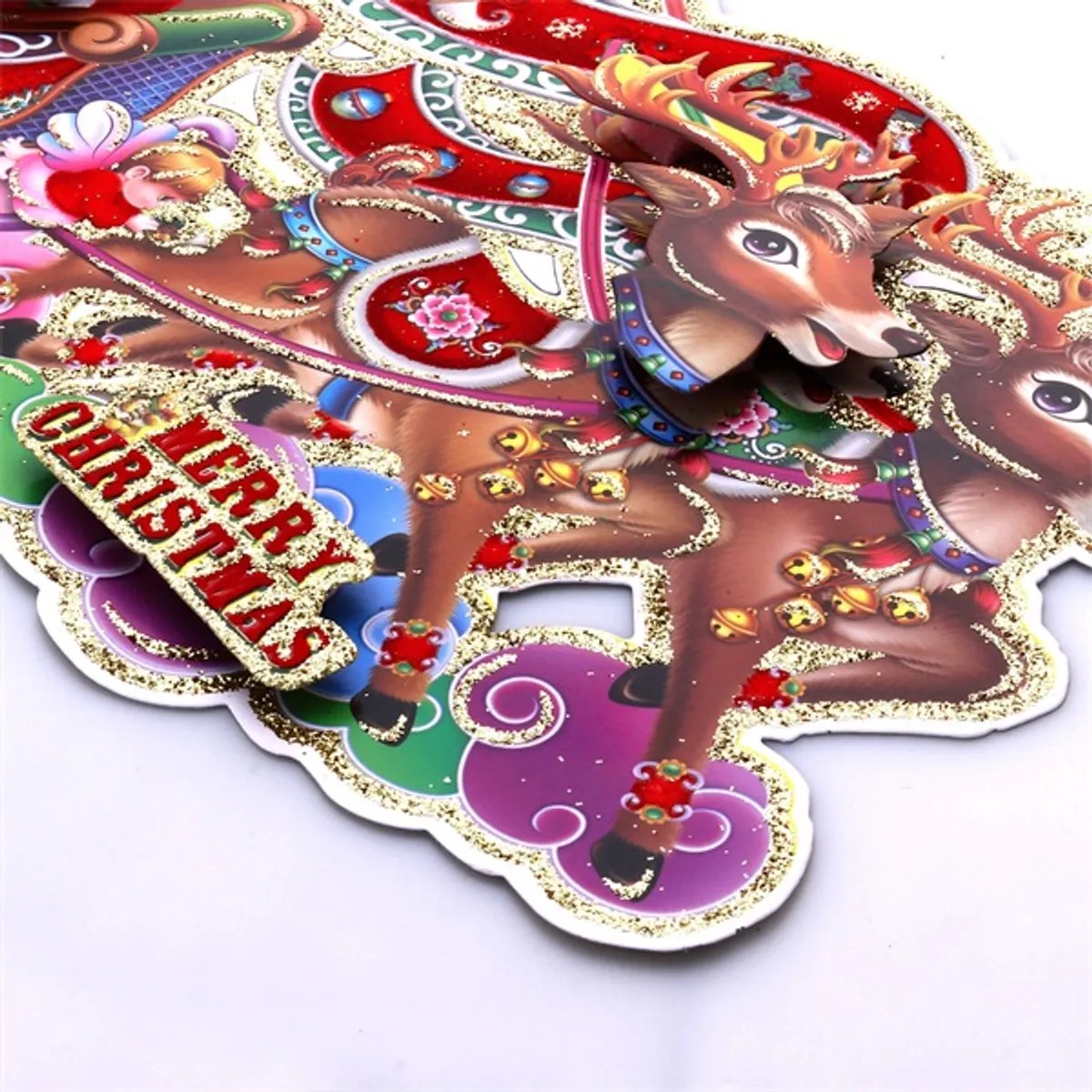 Iris 3D Mikulás mintás/24x45cm 2db karton dekoráció #3