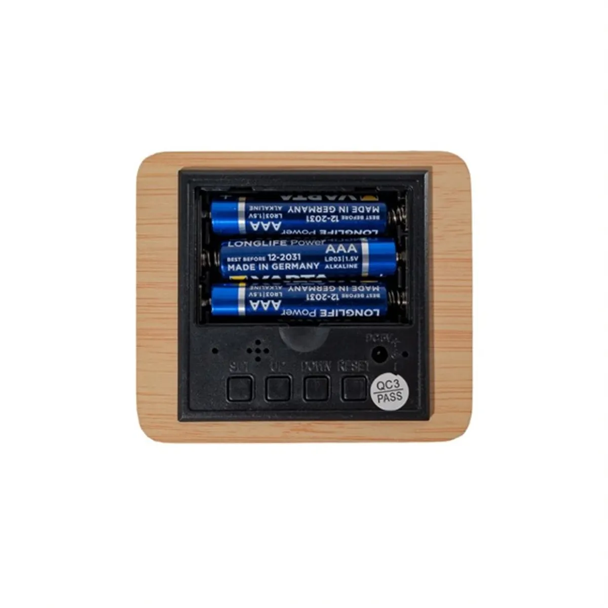 TOO DC-320LBN-Qi világosbarna digitális óra vezeték nélküli töltővel #7