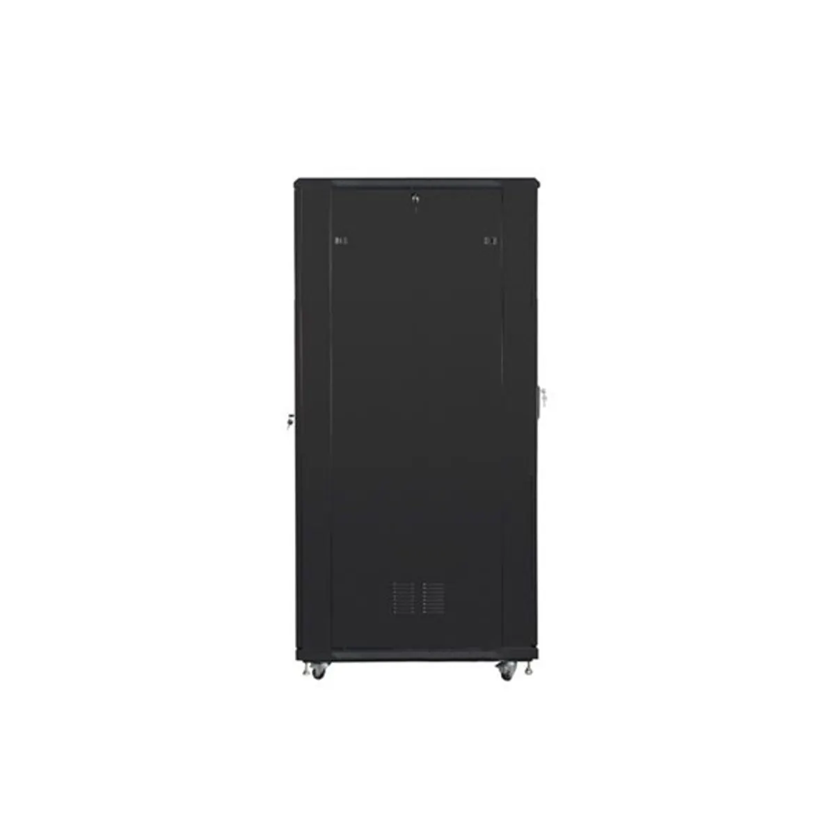 Lanberg FF01-8242-12B 19" 42U SZÉL:800mm MÉLY:1200mm MAG:2047mm lapraszerelt üvegajtós fekete rack szekrény #5