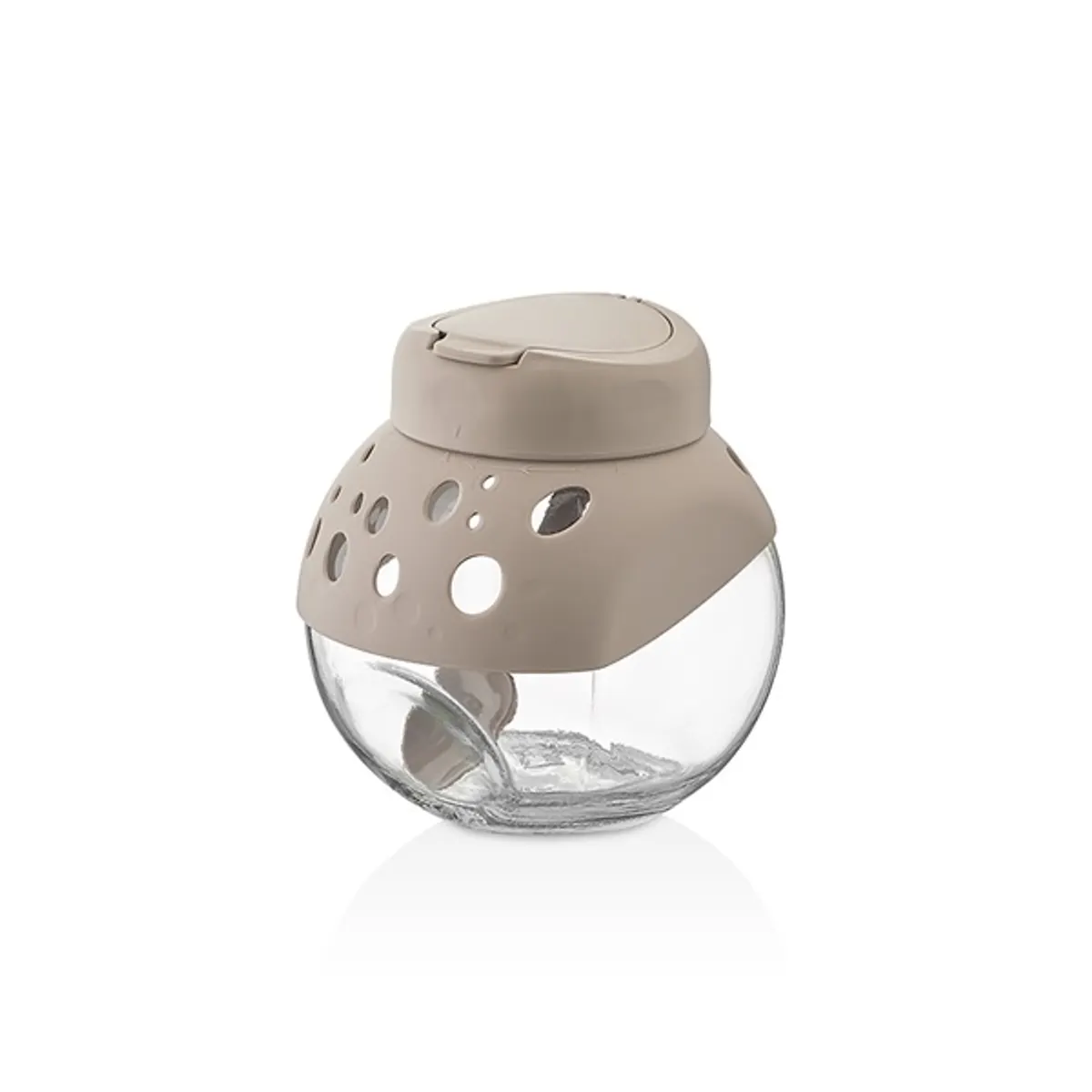 IRIS C-00269 Prisma billenthető üveg tároló kanállal 500ml, antracit, elfántcsont vagy piros színű #3