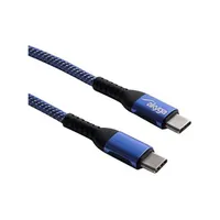 Akyga AK-USB-37 USB-C -> USB-C M/M adatkábel 1m kék-fehér (braided) #2