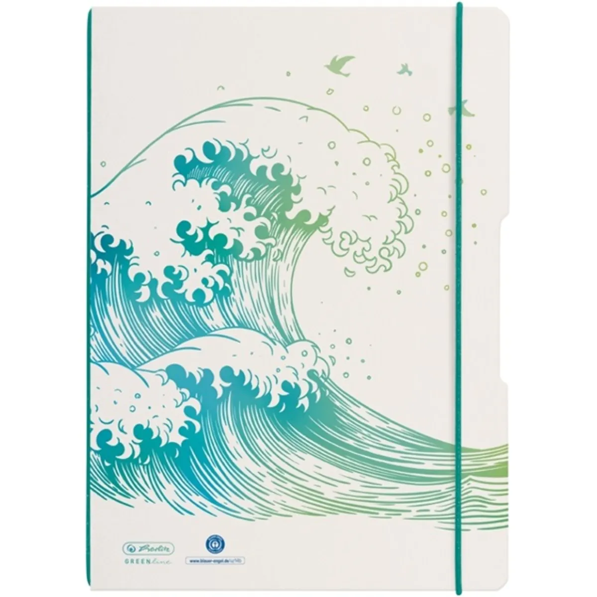 Herlitz GREENline Hullám my.book flex A4 40 kockás + 40 vonalas lapos füzet #1