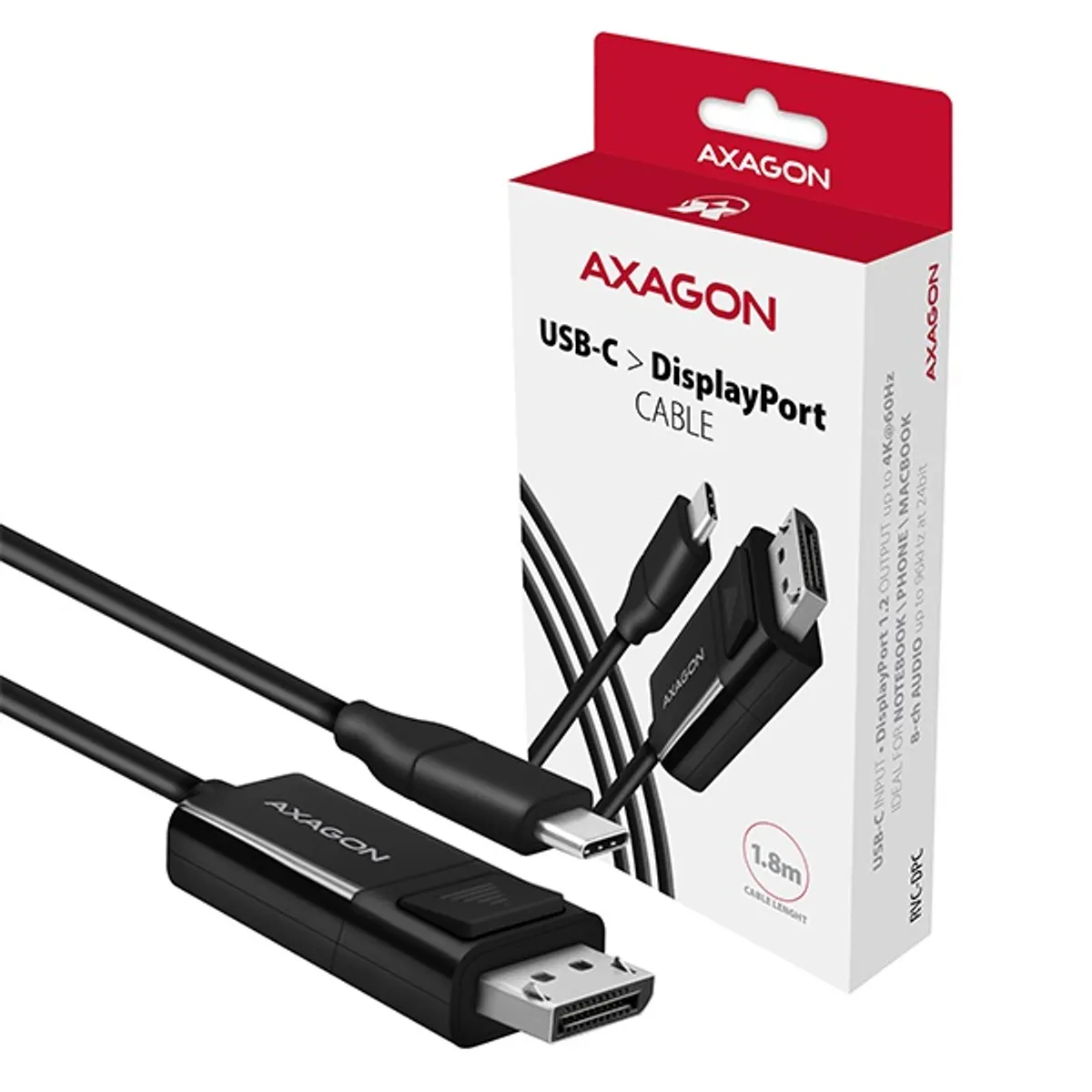 Axagon RVC-DPC USB-C - Displayport kábel #7