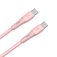 AVAX CB3309 60W USB-C gyorstöltő szilikon kábel, 1.5 m, rózsaszín