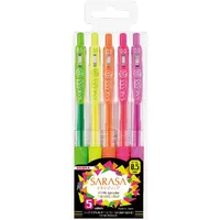 Zebra Sarasa  Clip Neon 5db-os zseléstoll készlet