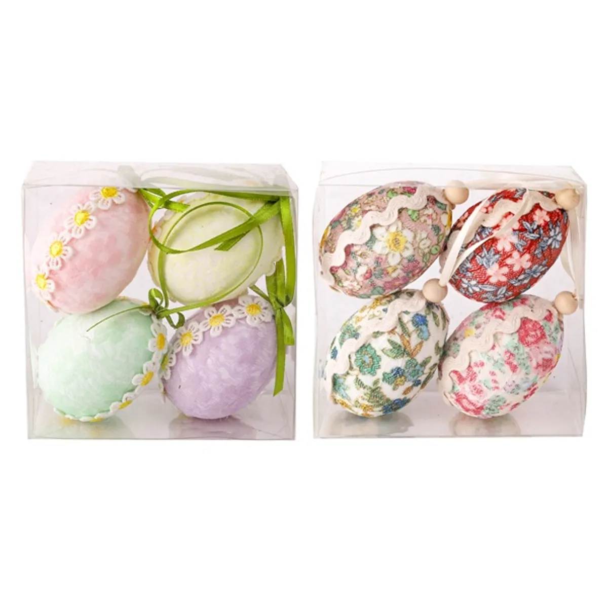 IRIS dekor tojás 4db csipkés #1