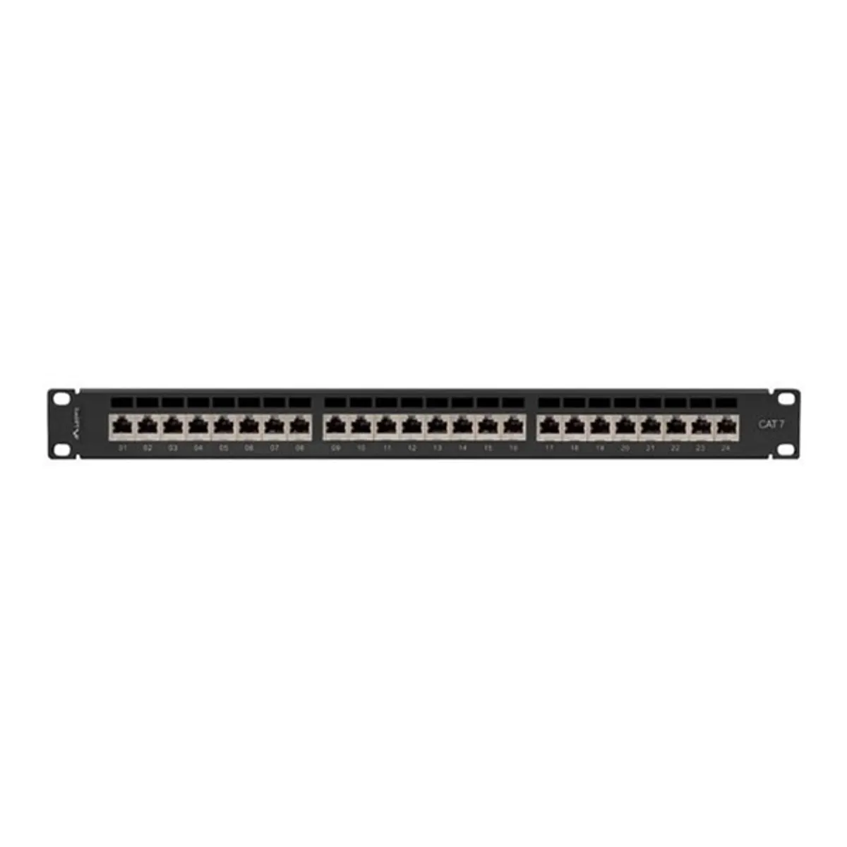 Lanberg PPS7-1024-B 19" 1U 24port Cat.7 FTP árnyékolt fekete patch panel #1