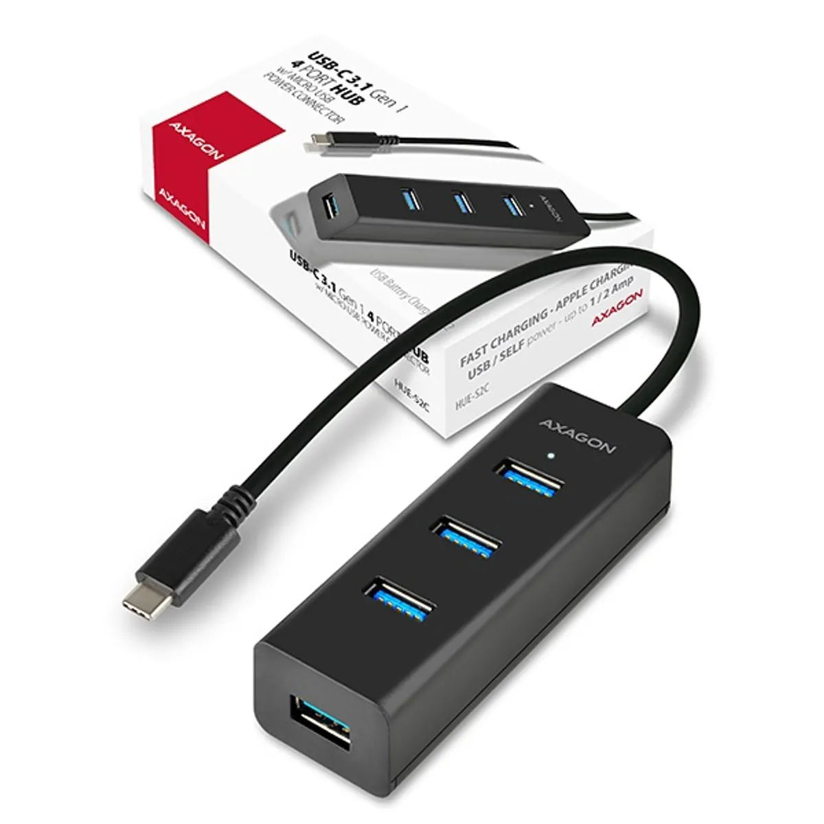 Axagon HUE-S2C 4 portos USB-C 3.0 HUB #5