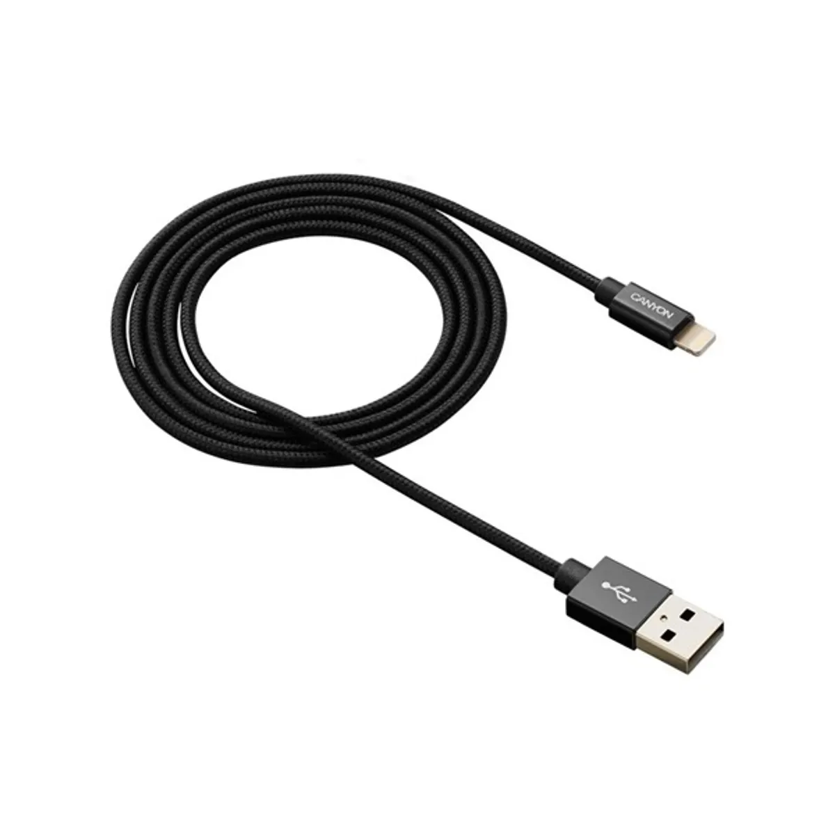 Canyon Charge & Sync MFI Lightning -> USB 2.0 A M/M adatkábel 1m fekete #2