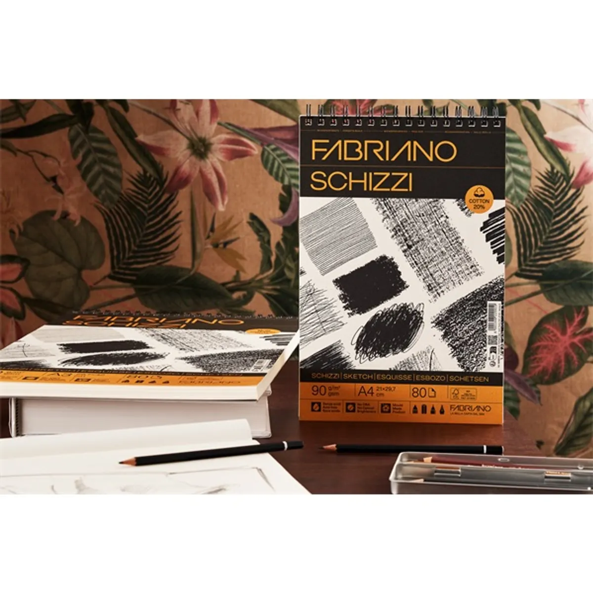 Fabriano Sketch 90 g A4 80 lap spirál rajz- és vázlattömb #1