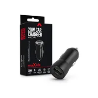 Maxlife TF-0166 USB/Type C 20W PD3.0 QC3.0 fekete szivargyújtós gyorstöltő adapter #1