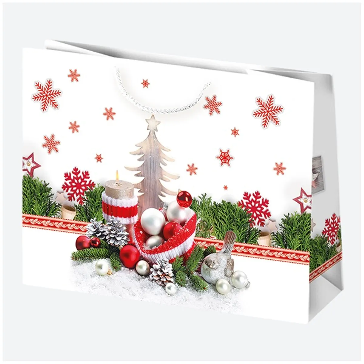 IRIS Karácsonyi ajándéktasak, 380x290x100 mm, különböző színekben és mintával #1