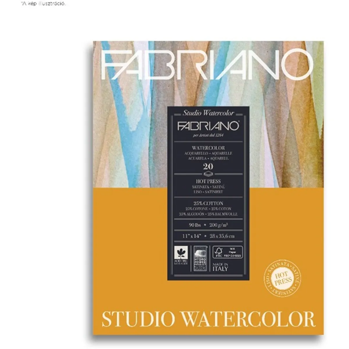 Fabriano Watercolour Studio 200g 28x35,6cm 20lapos akvarell tömb #1