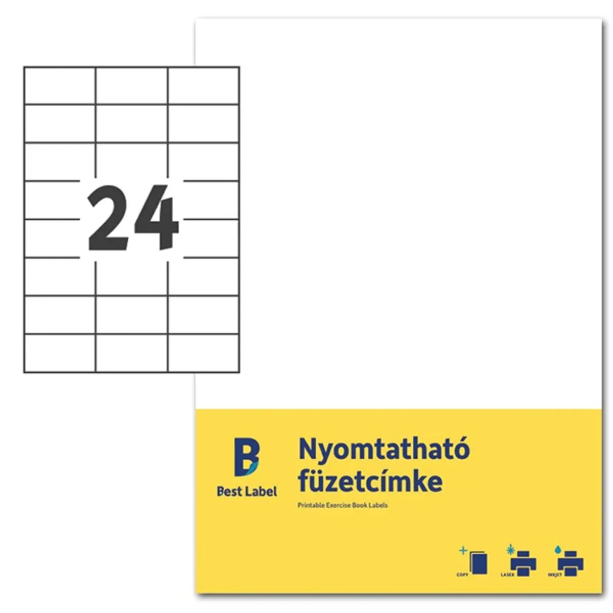 Avery ZF302-10 70x37mm nyomtatható fehér füzetcímke #1