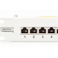 DIGITUS 19" 1U 24port Cat.6 kompakt szürke árnyékolt Patch Panel #3