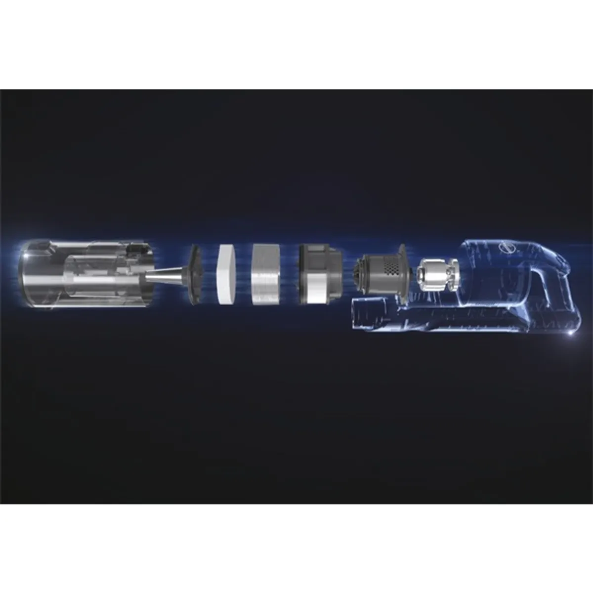 Hoover HF910H 011 szürke-piros akkumulátoros álló porszívó #8