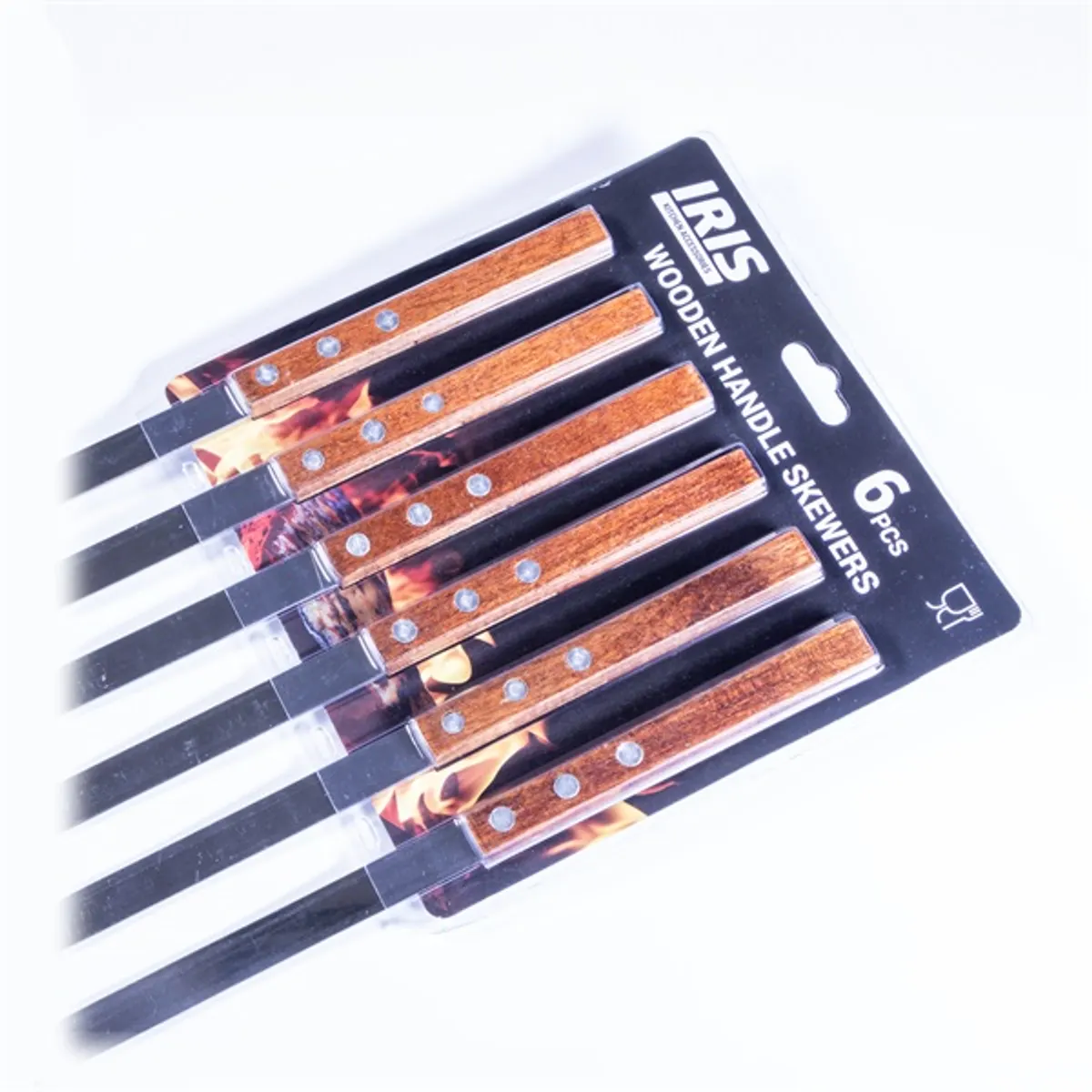 TOO KT-395 6 db-os 58 cm-es fa nyelű kard alakú nyárs #1