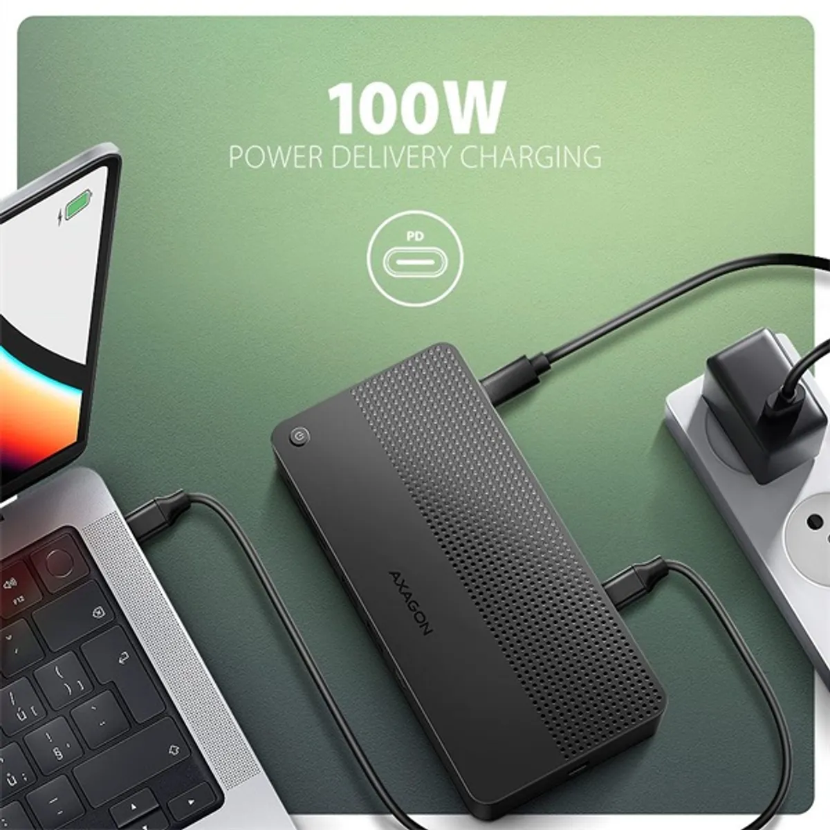 Axagon HMC-U4 USB4 fekete dokkoló #9