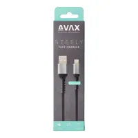 AVAX CB401G STEELY 1,5m 20W USB A-Lightning gyorstöltő sodorszálas acélszürke adat- és töltőkábel #3