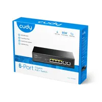CUDY GS1006P 1x 10/100/1000(PoE+/PoE)+3x 10/100/1000(PoE)+2x gigabit uplink, 60W PoE switch #3