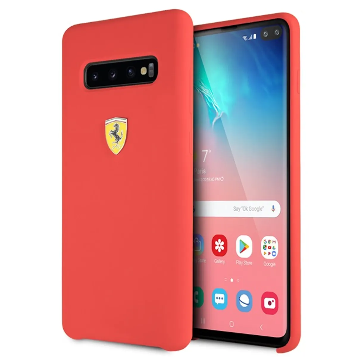 Ferrari Samsung S10 Plus SF piros szilikon hátlap #1