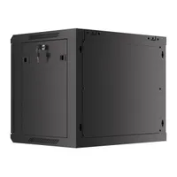 Lanberg WF01-6409-10B 19" 9U SZÉL:600mm MÉLY:450mm MAG:512mm lapraszerelt üvegajtós fekete fali rack szekrény #8