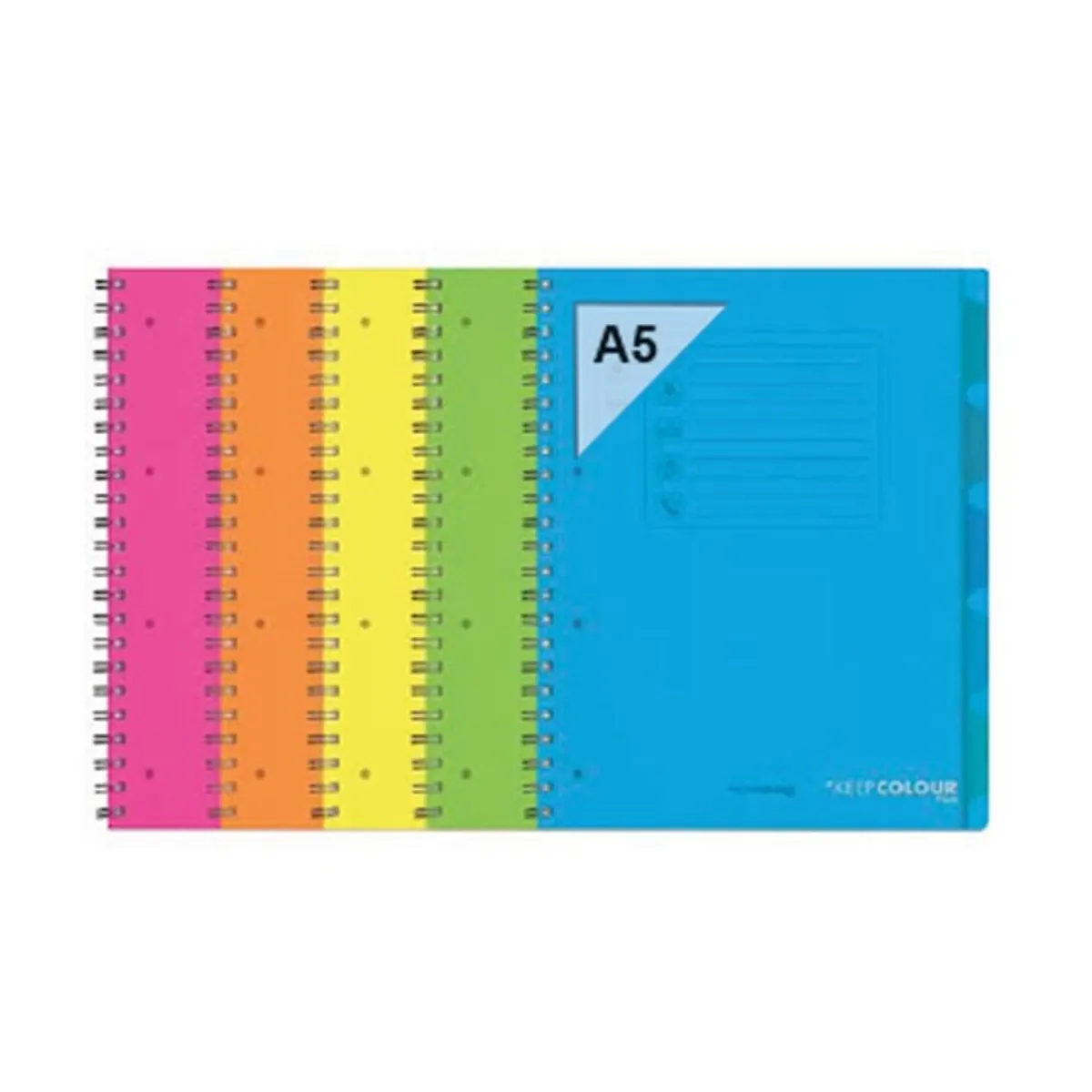 Orna Pro PP A5 120 lapos kockás vegyes színű spirálfüzet #1