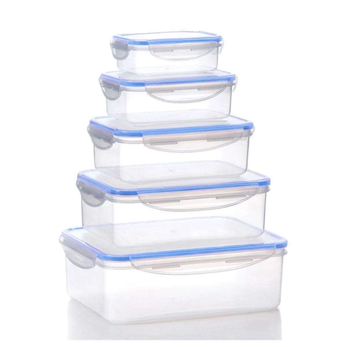 TOO KT-140 5 db-os téglalap ételtároló doboz szett 240ml+500ml+1.000ml+1.500ml+2.500ml #2