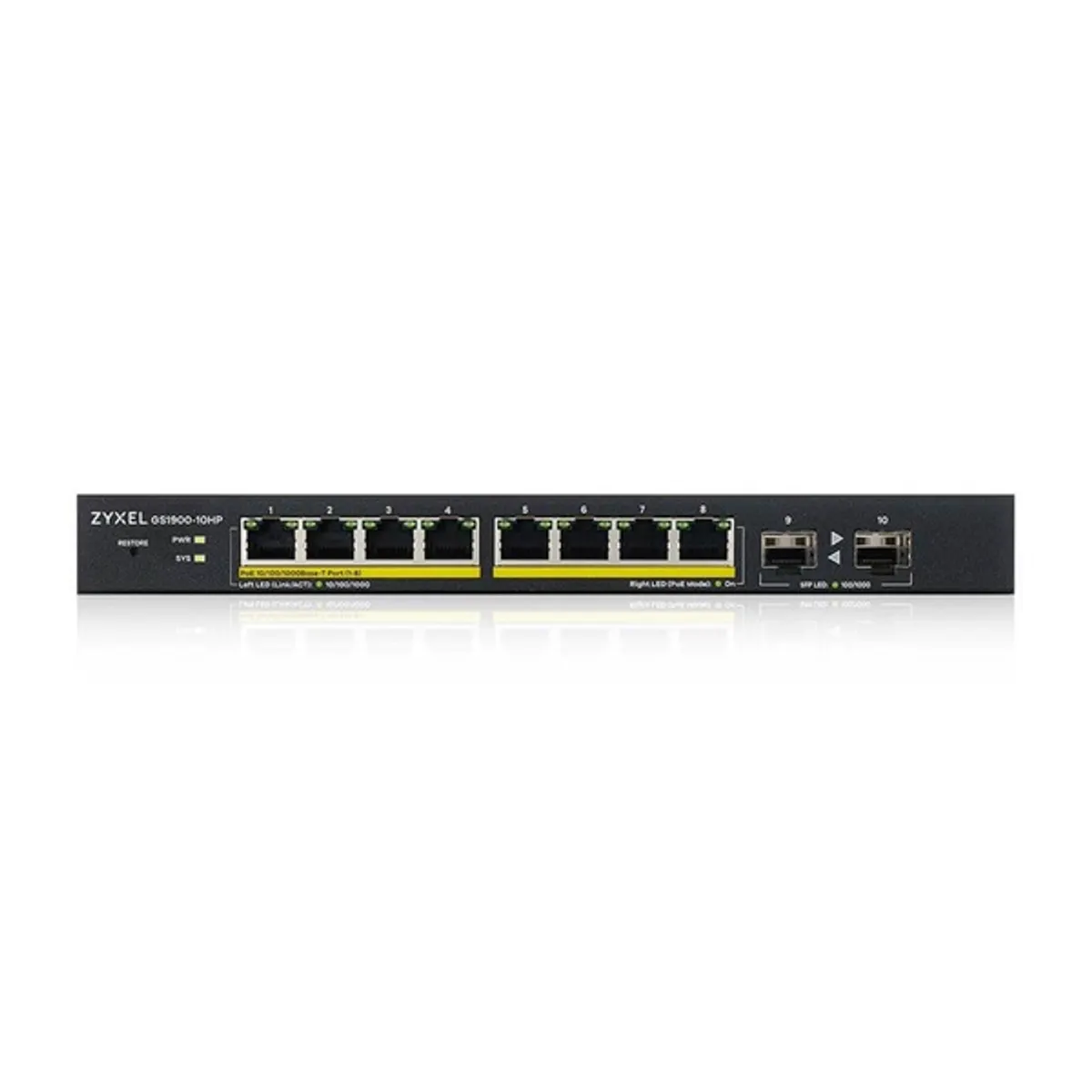 ZyXEL GS1900-10HP v2 8port GbE LAN PoE (70W) 2port GbE SFP smart menedzselhető PoE switch #3