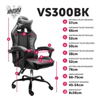 Ventaris VS300BK fekete gamer szék #6