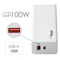 Akyga USB-A + USB-C PD 5-20V / max. 5A 100W Quick Charge 3.0 GaN gyorstöltő #4
