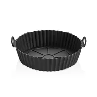 TOO kerek szilikon forma forrólevegős sütőhöz (air fryer) 20cm átmérő 5cm magasság, szürke, fekete vagy piros SL-3250 #1