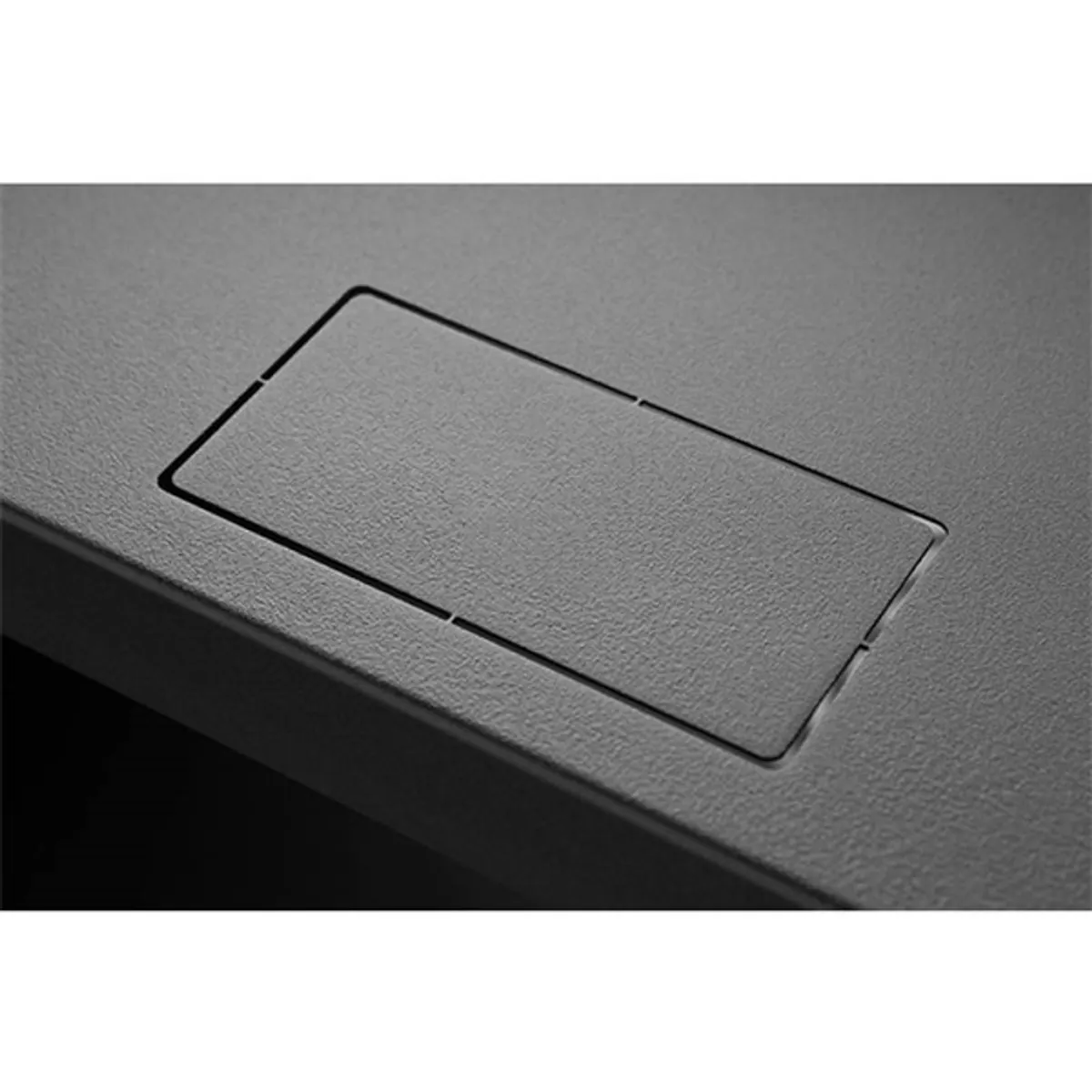 Stalflex RC19-4U-450MB 19" 4U 450 mm mély lapraszerelt fekete fém ajtós fali rack szekrény #9