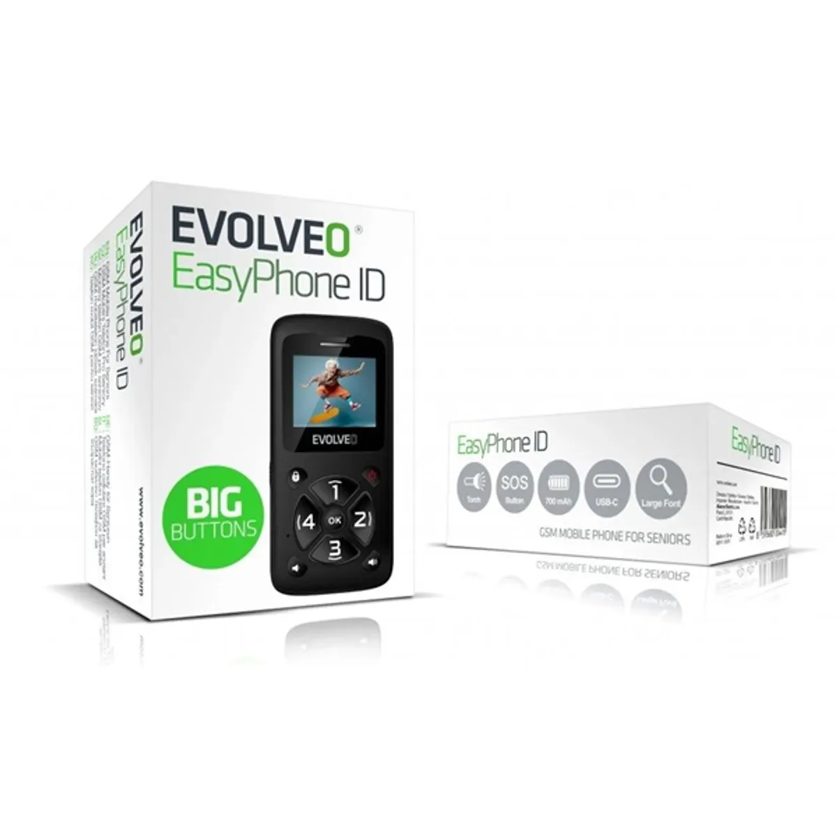 Evolveo EasyPhone ID 1,77" fekete mobiltelefon #9