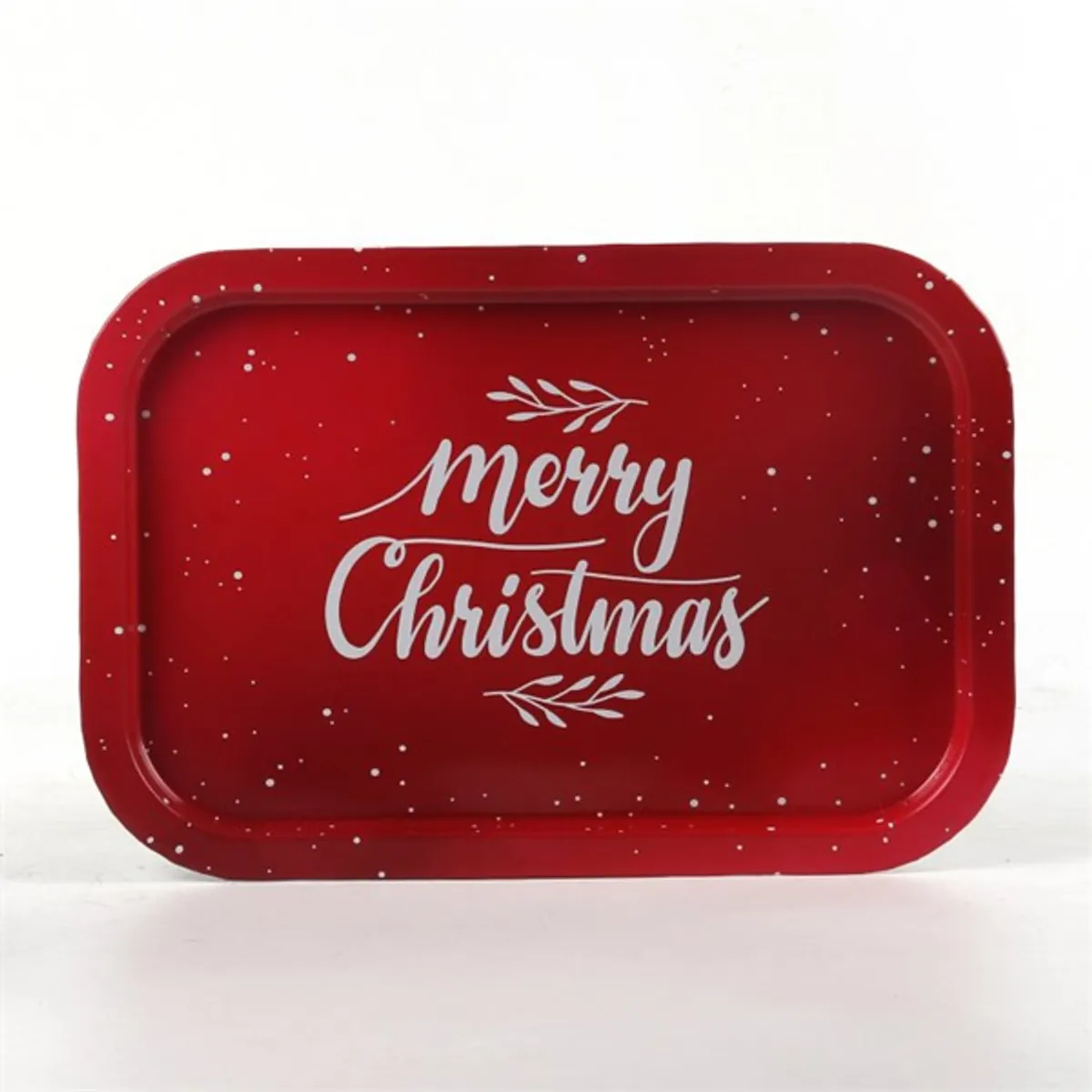 Iris bádog tálca téglalap merry xmas piros 34*23 cm #1