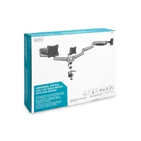 DIGITUS DA-90363 C-bilincses gázrugós univerzális (VESA 75/100) 3-as ezüst monitor tartó konzol #3