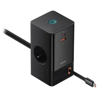 Baseus PSLR000301 PowerCombo 65W fekete hálózati töltő és elosztó #3