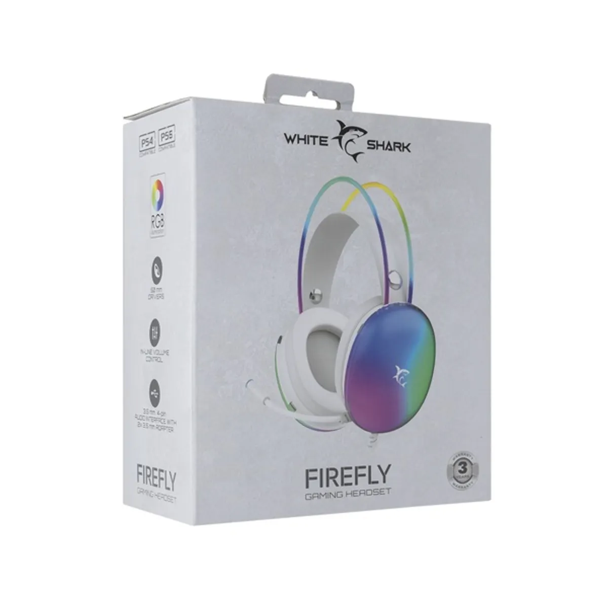 White Shark FIREFLY GH-2342W fehér gamer fejhallgató #7